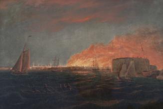 The Great Fire of 1835 as Seen from New York Harbor