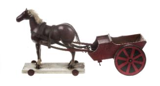 Horse and cart pull toy