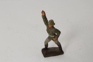 WWI German soldier with raised arm