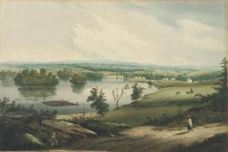 View Near Fort Edward, New York: Preparatory Study for Plate 10 of "The Hudson River Portfolio"