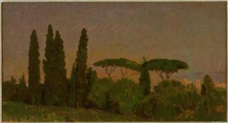 Italian Landscape with Cypresses and Umbrella Pines