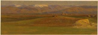 Landscape of the Roman Campagna with Ancient Ruins and Snow-Capped Sabine Hills, Italy