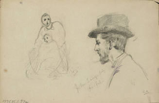 John Singer Sargent (1856-1925) and Study of Two Figures; verso: classical scene