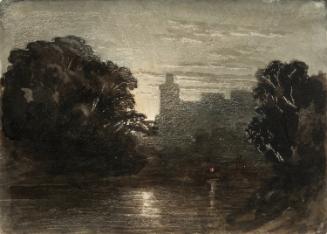 Moonlit Scene of Windsor Castle, England