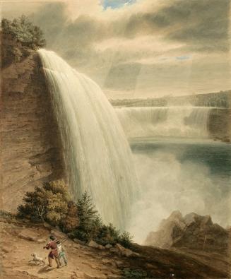 "Niagara Falls. Part of the American Fall, from the Foot of the Staircase": Study for an Aquatint