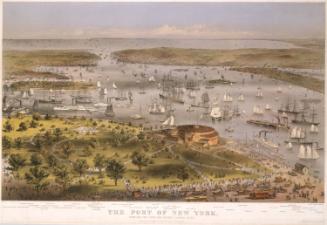 The Port of New York: Bird's Eye View from the Battery, Looking South