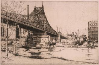 Queensboro Bridge, Manhattan, from Welfare Island
